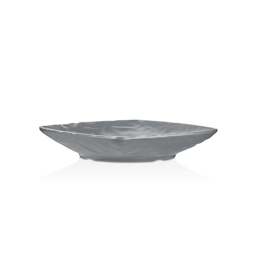 Thermoset Carre Matt Kare Çukur Tabak 21 x 25 cm 1.000 ml - Gri-Kırılmaz Tabaklar - Demasan
