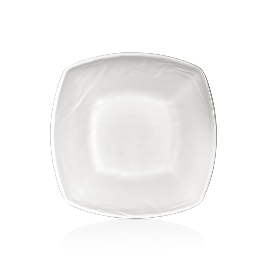 Thermoset Carre Matt Kare Çukur Tabak 25,5 x 29,2 cm 2.600 ml - Krem Beyazı-Kırılmaz Tabaklar - Demasan
