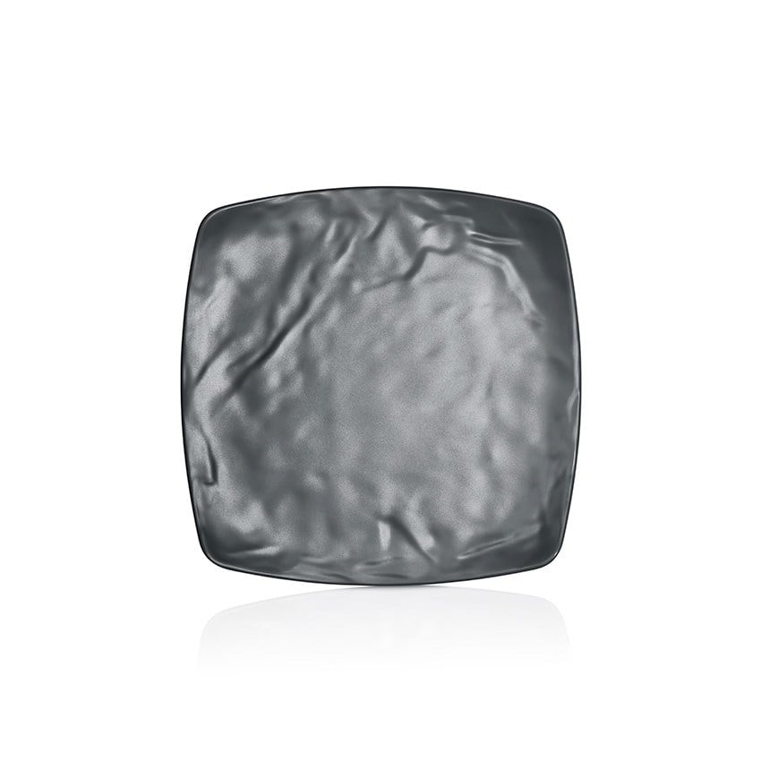 Thermoset Carre Matt Kare Tabak 21,5 x 26 cm - Gri-Kırılmaz Tabaklar - Demasan
