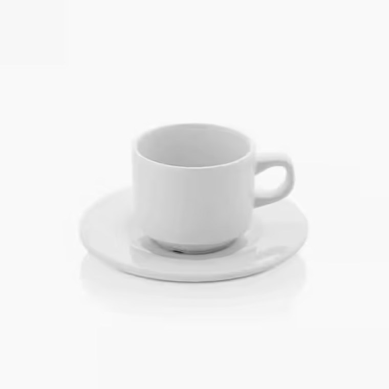 Thermoset Drinkware Fincan & Fincan Tabağı Ø - cm 250 ml - Porselen Beyazı-Kırılmaz Fincan ve Kupalar - Demasan
