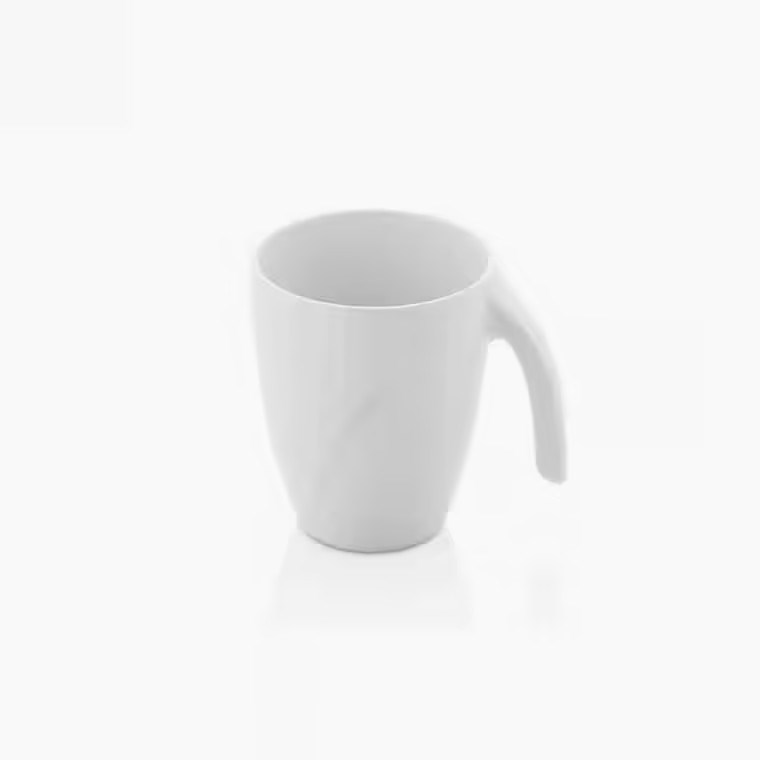 Thermoset Drinkware Yarı Kulplu Mug Ø 8,2 cm 300 ml - Porselen Beyazı-Kırılmaz Fincan ve Kupalar - Demasan
