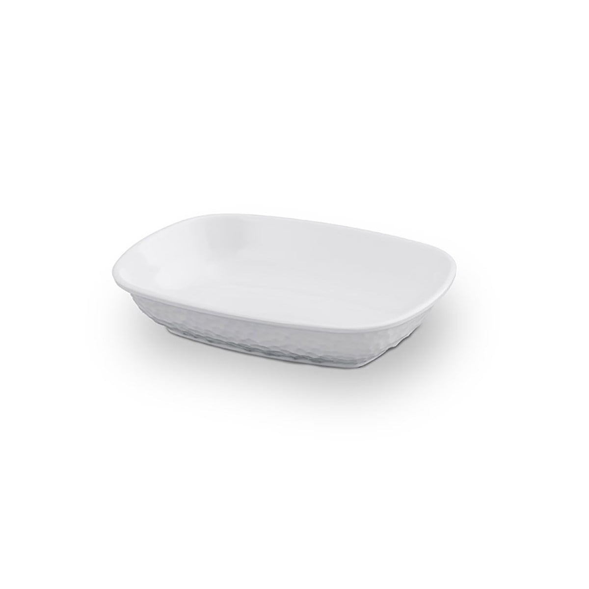 Thermoset Kplus Kare Kayık Tabak 17 x 12,5 cm - Krem Beyazı-Kırılmaz Tabaklar - Demasan

