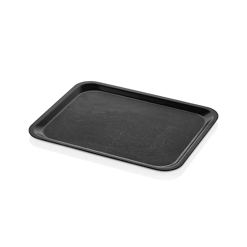 Thermoset Lamine Dikdörtgen Tepsi 36 x 46 cm - Siyah-Kırılmaz Sürahi ve Tepsiler - Demasan
