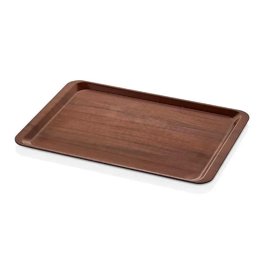 Thermoset Lamine Dikdörtgen Tepsi Ceviz EN.1/1 - 37 x 53 cm-Kırılmaz Sürahi ve Tepsiler - Demasan

