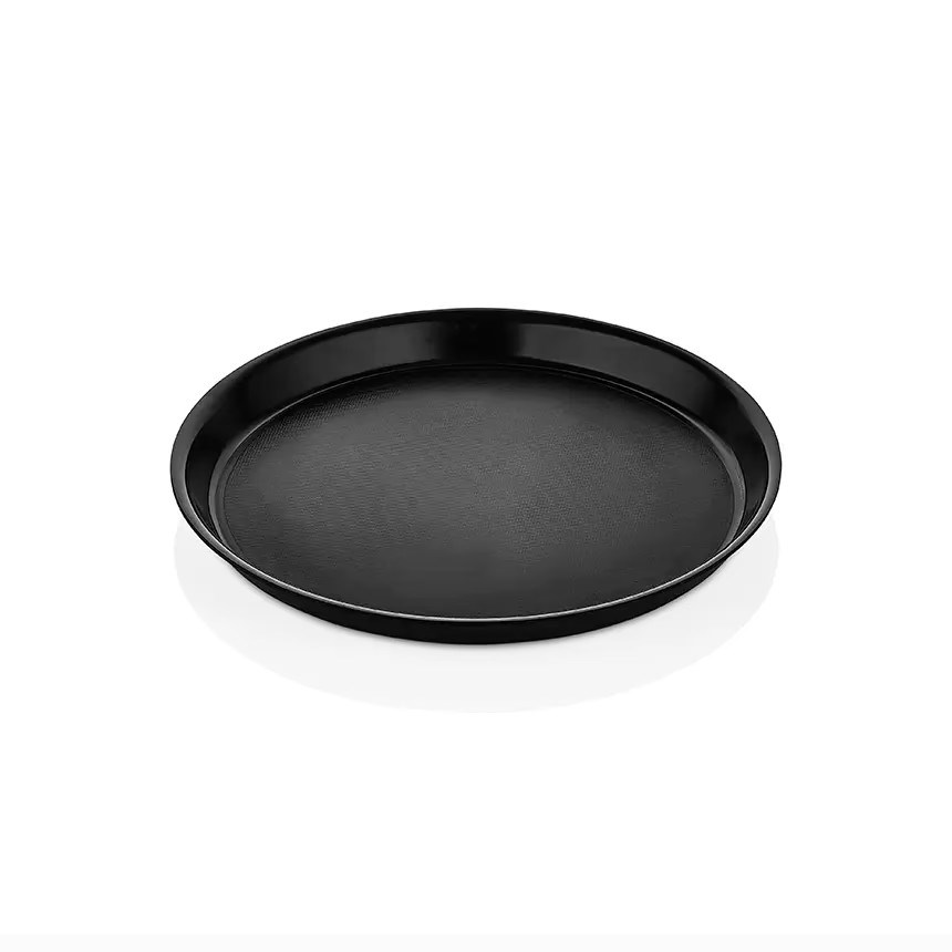 Thermoset Lamine Kaymaz Derin Yuvarlak Tepsi Ø 36 cm - Siyah-Kırılmaz Sürahi ve Tepsiler - Demasan
