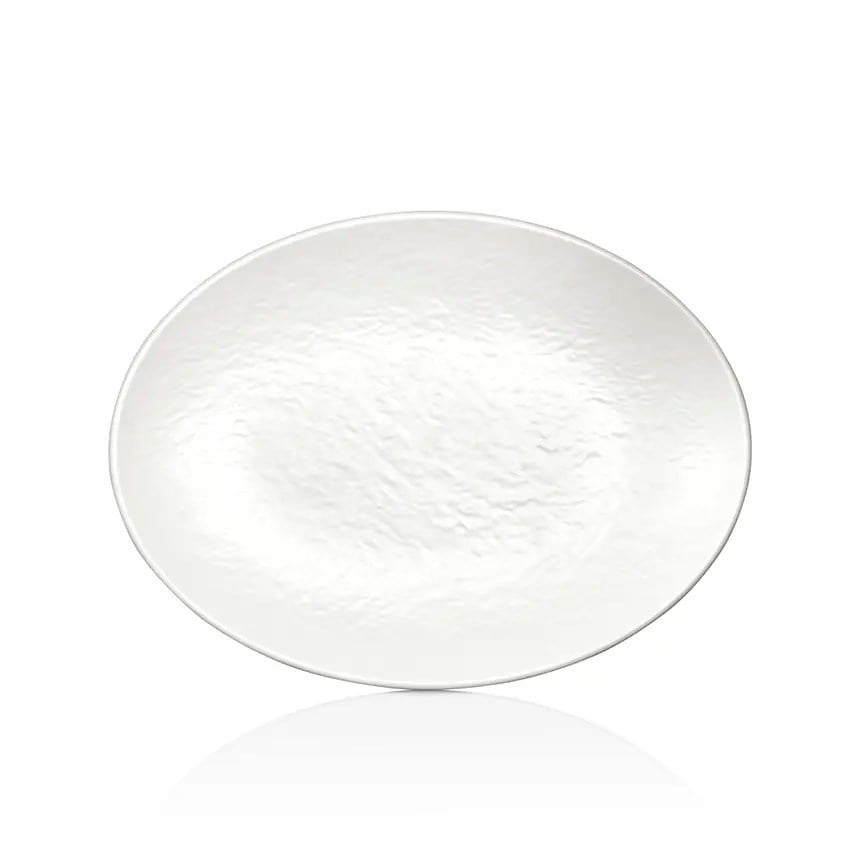 Thermoset Tilda Matt Oval Tabak 30 x 22,3 cm - Krem Beyazı-Kırılmaz Tabaklar - Demasan

