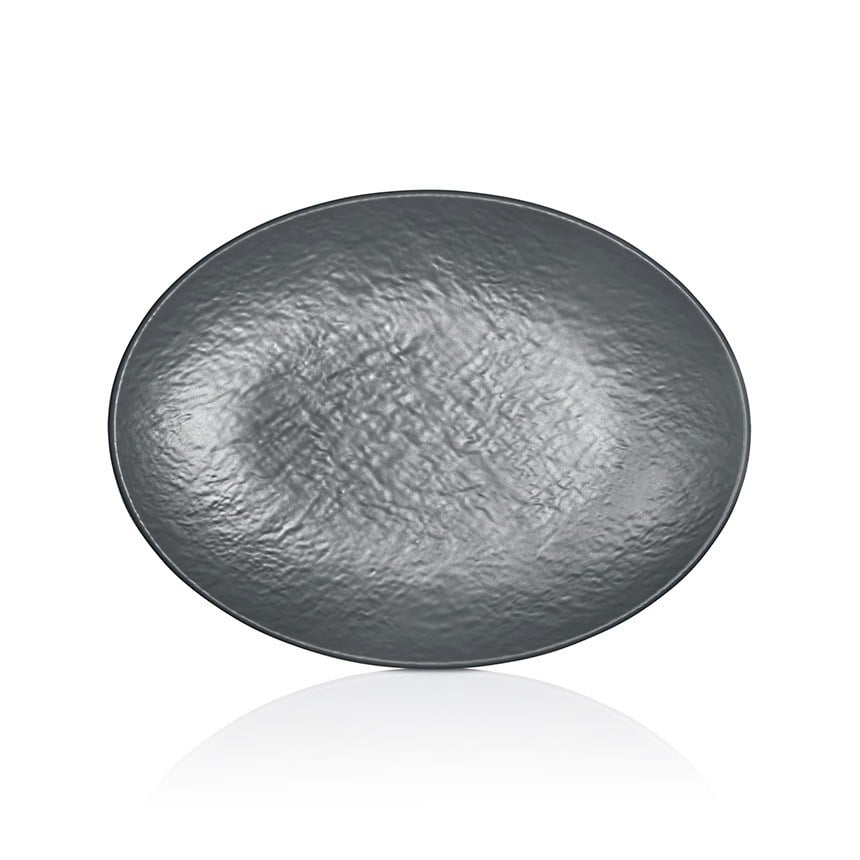 Thermoset Tilda Matt Oval Tabak 30 x 22,3 cm - Gri-Kırılmaz Tabaklar - Demasan
