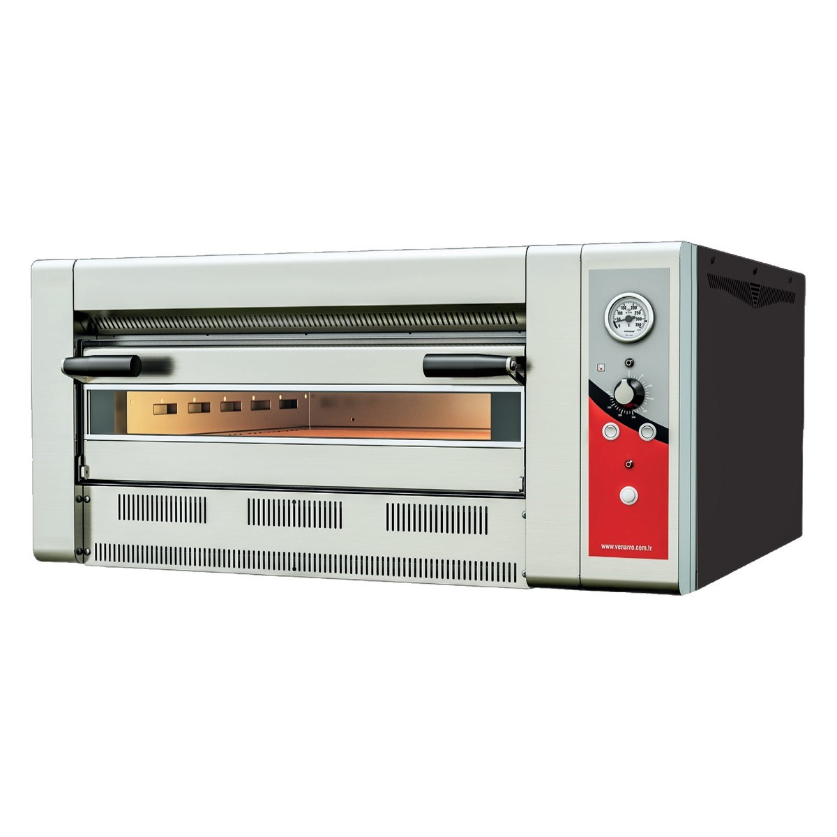 Venarro Pizzaro DYP-9G Tek Katlı Pizza Fırını, 9 x Ø30 cm Pizza, Manuel, Gazlı-GAZLI PİZZA FIRINLARI - Demasan
