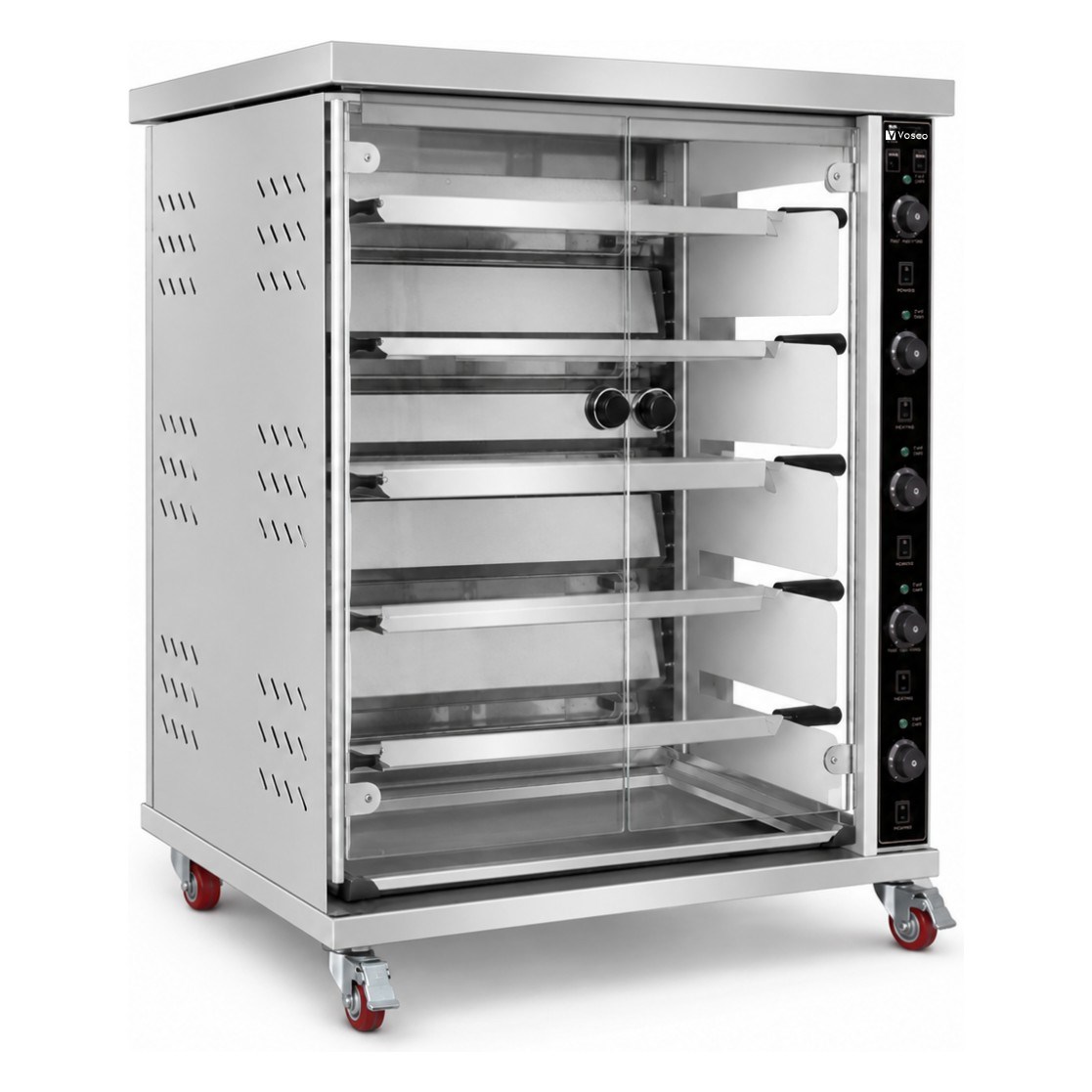 Vosco VWJG-5P 5 Şişli Elektrikli Piliç Çevirme Fırını-Chicken Rotisseries and Horizantal Kebab Machine - Demasan
