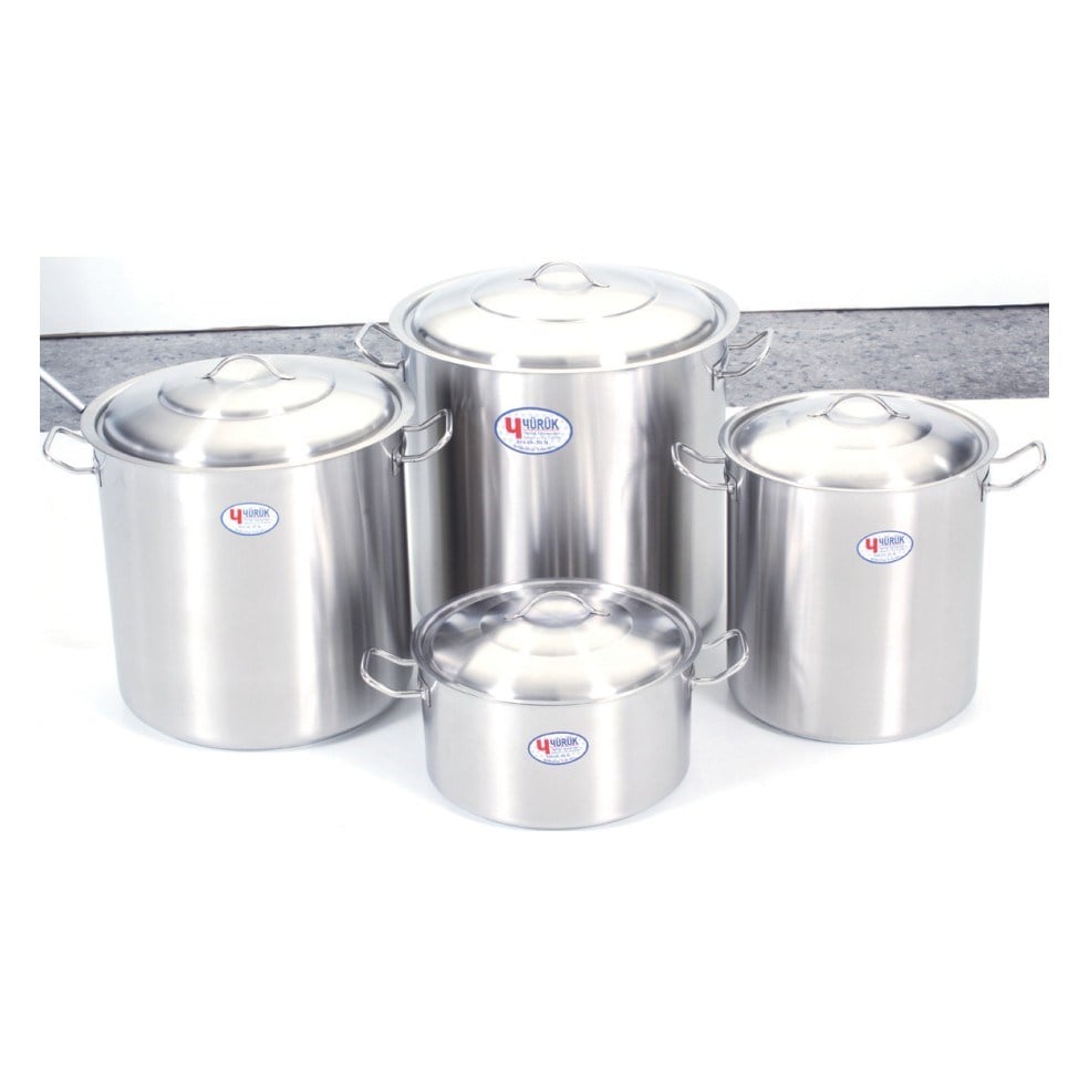 Yürük Kapaklı Silindirik Tencere 30x10 cm - 8 Lt-SİLİNDİRİK TENCERELER - Demasan
