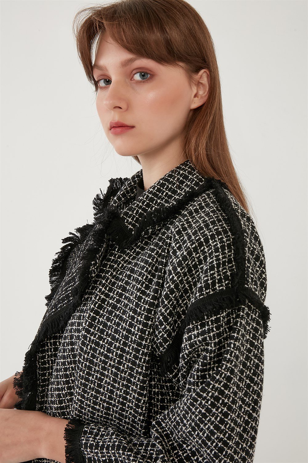 Püskül Gömlek Siyah