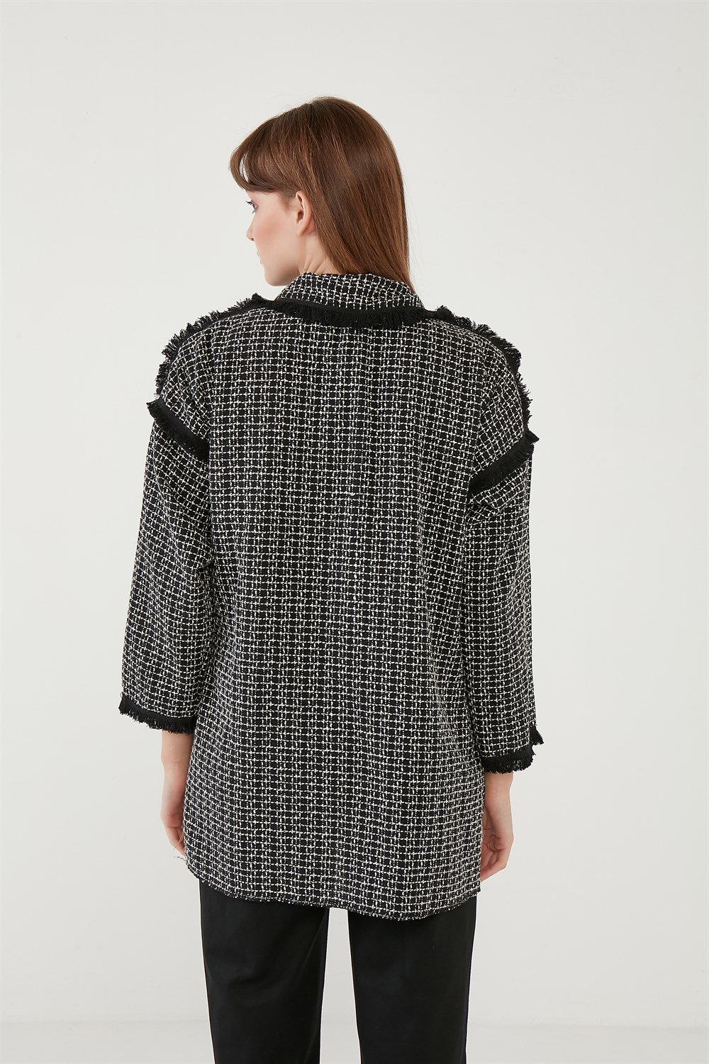 Püskül Gömlek Siyah