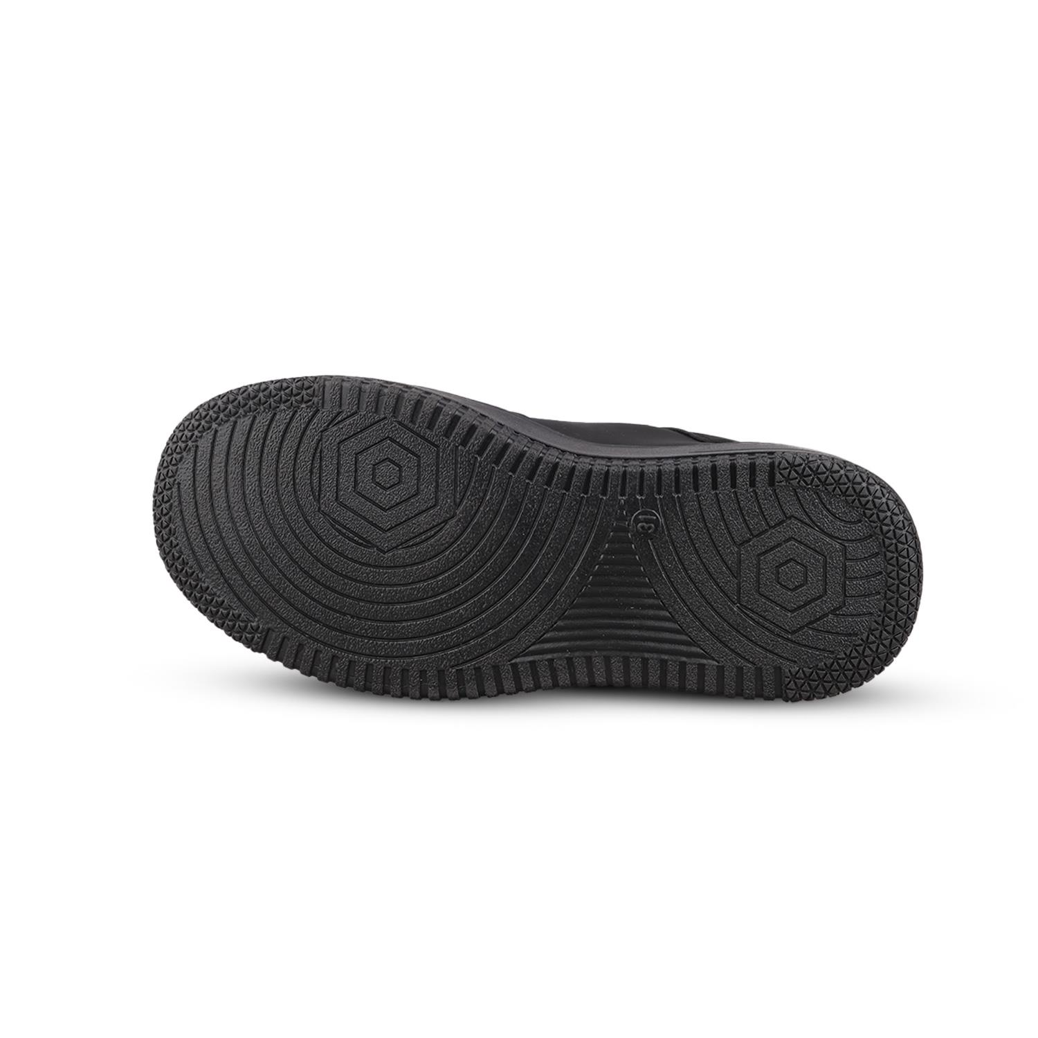 Büyük Çocuk Bağcıklı / Velcro Siyah Sneaker