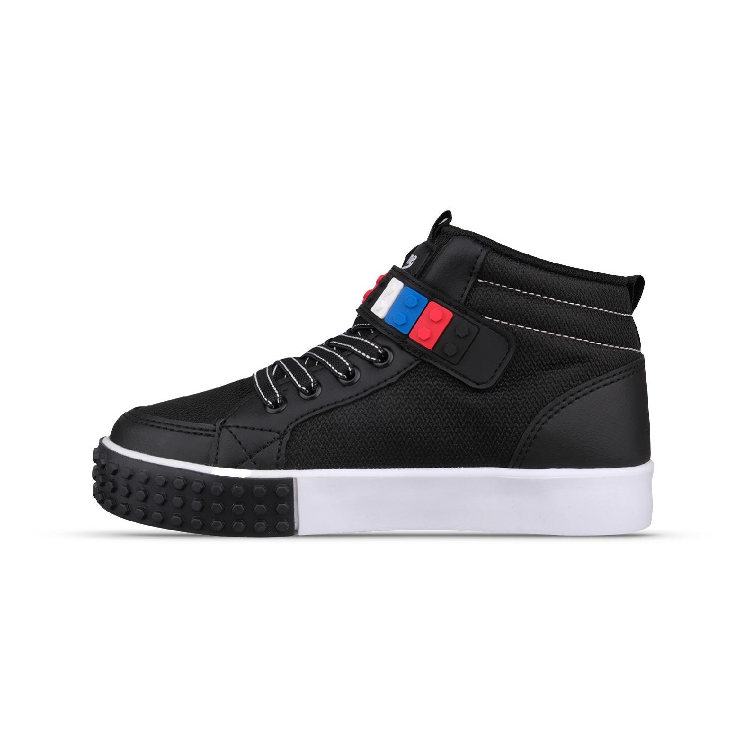 Büyük Çocuk Bağcıklı / Velcro Siyah Sneaker Bot