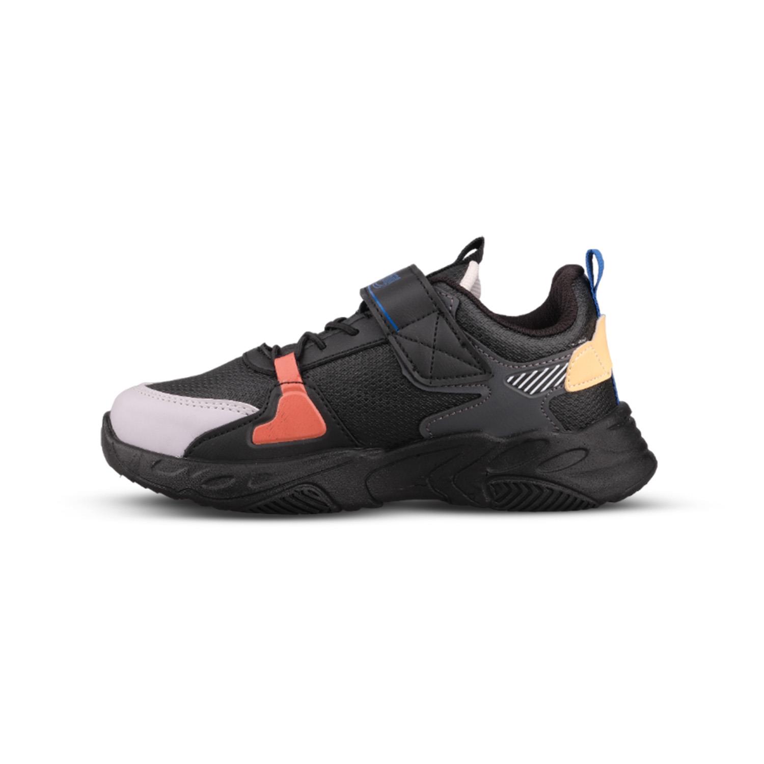 Büyük Çocuk Bağcıklı / Velcro Siyah Sneaker