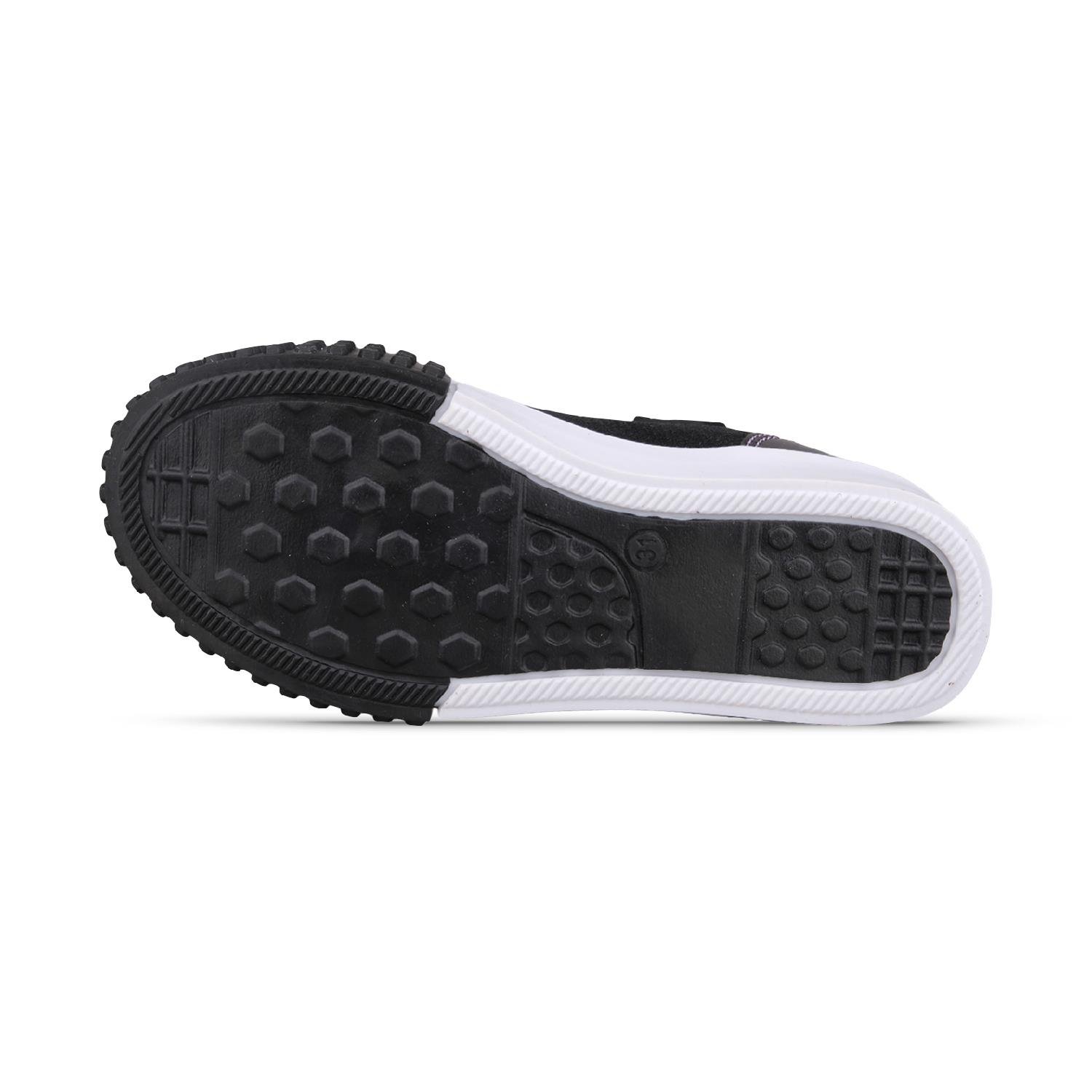 Büyük Çocuk Bağcıklı / Velcro Siyah Sneaker Bot