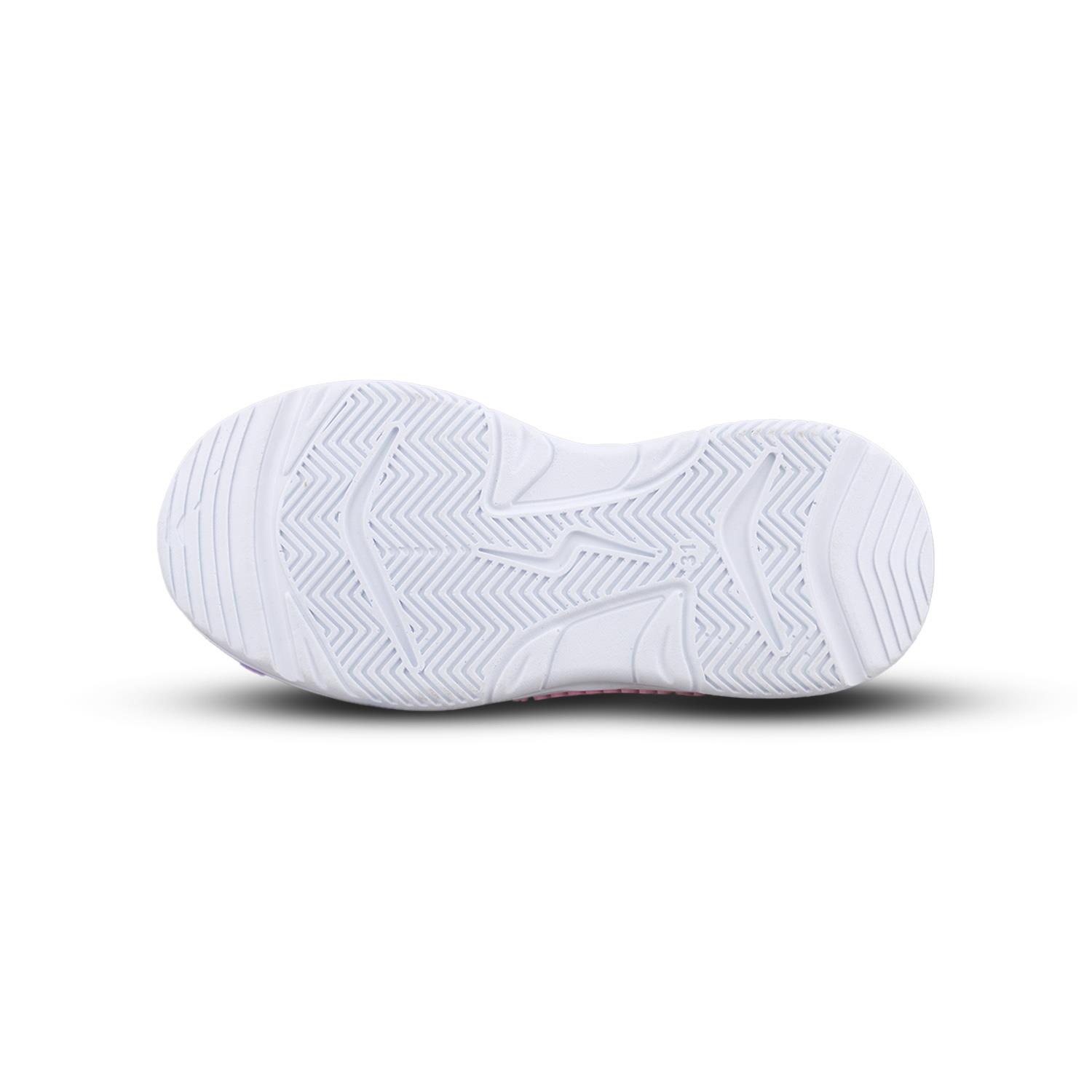 Büyük Kız Çocuk Bağcıklı / Velcro Beyaz-Mor Sneaker