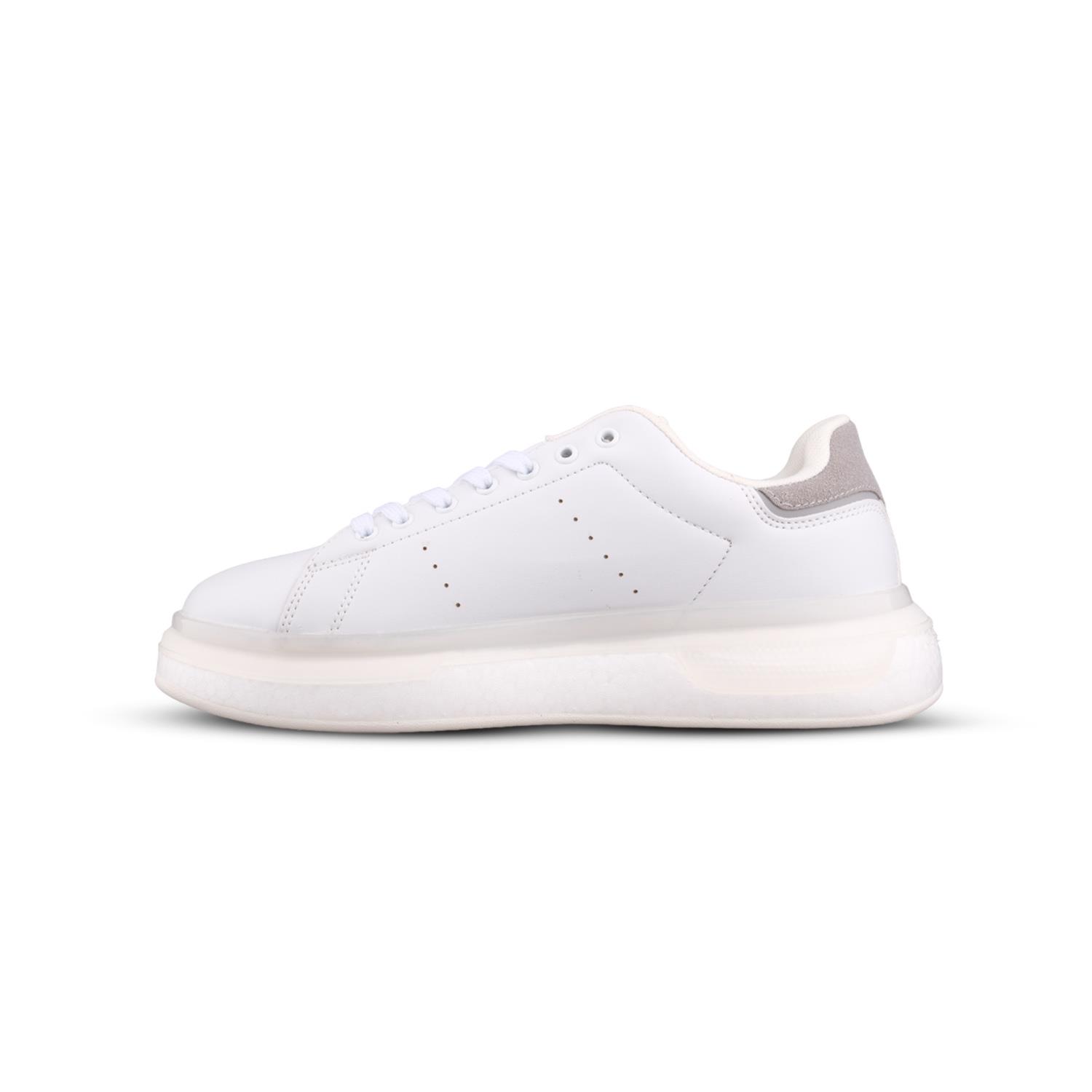 Erkek Bağcıklı Beyaz Sneaker