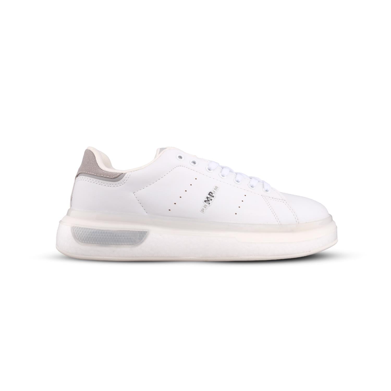 Erkek Bağcıklı Beyaz Sneaker