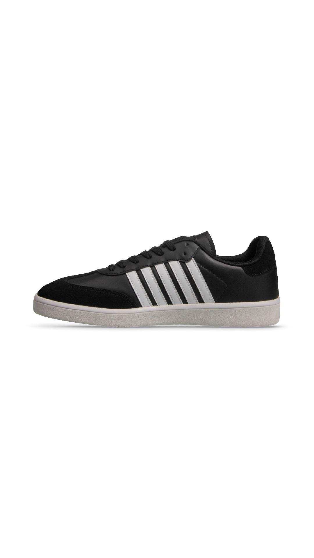 Erkek Bağcıklı Siyah-Beyaz Sneaker