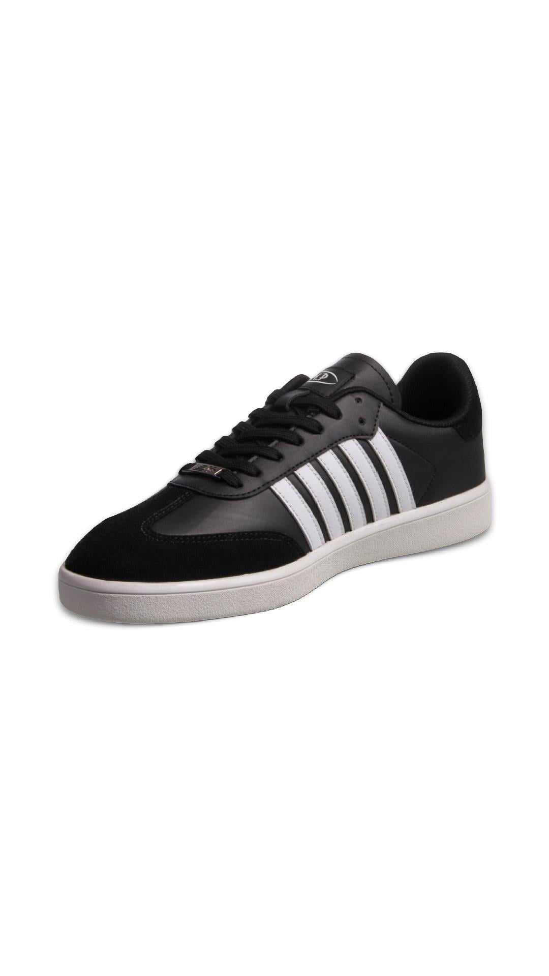 Erkek Bağcıklı Siyah-Beyaz Sneaker