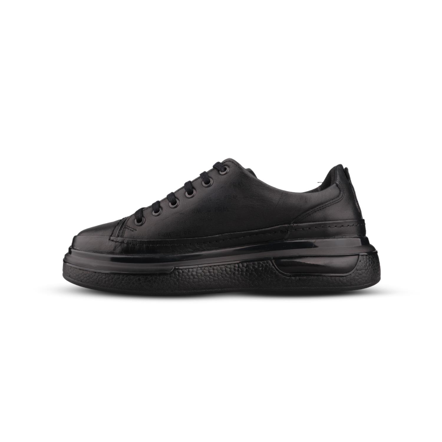 Erkek Bağcıklı Siyah Sneaker