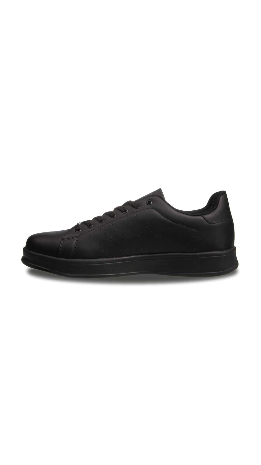Erkek Bağcıklı Siyah Sneaker