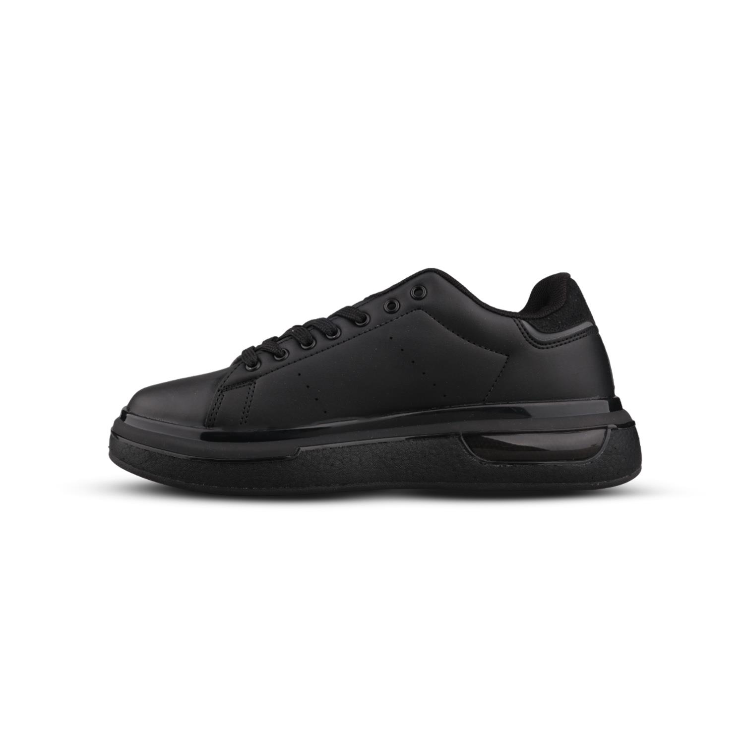 Erkek Bağcıklı Siyah Sneaker