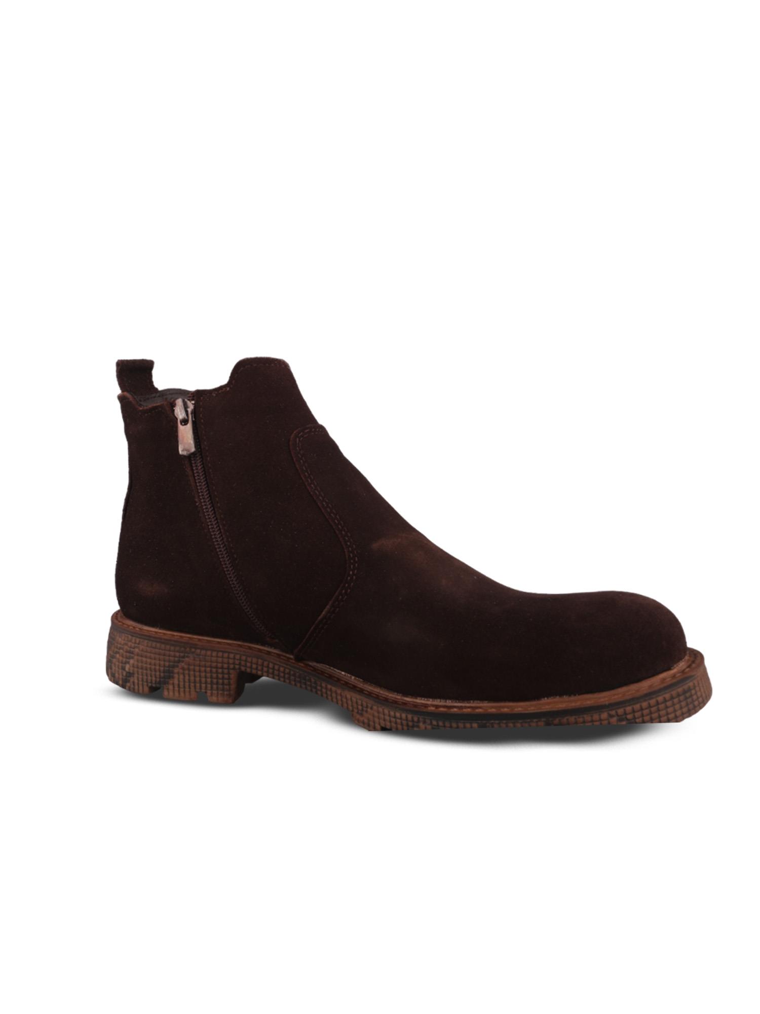 Erkek Slip-On Kahverengi Süet Chelsea Bot