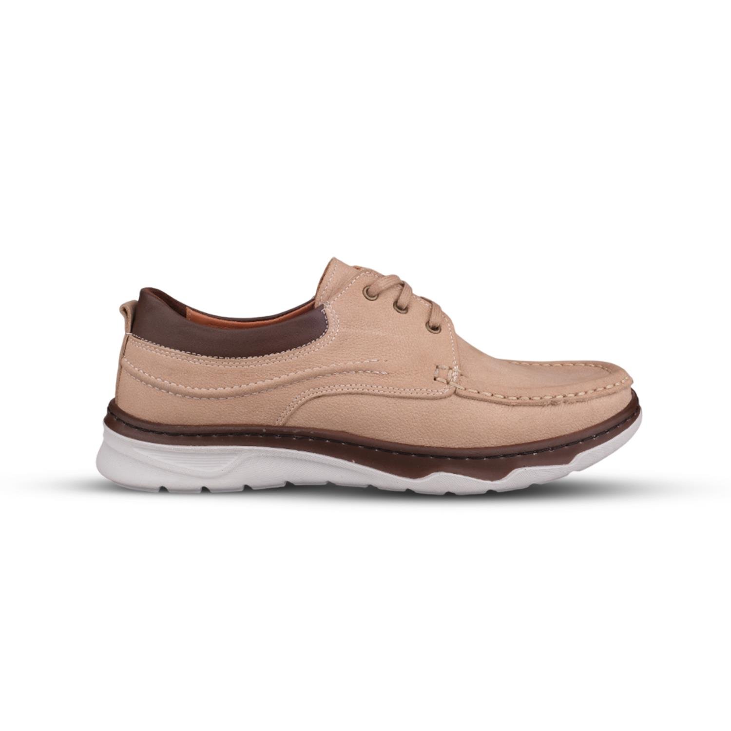 Günlük Ayakkabı - Bej, Nubuk Deri