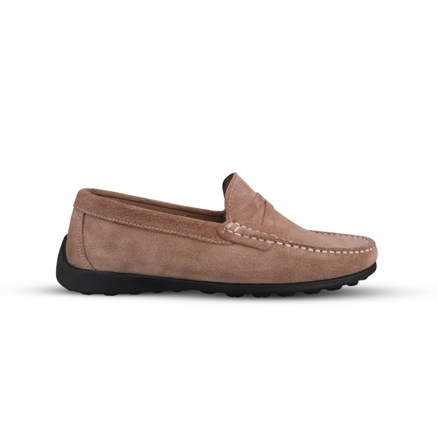 Günlük Ayakkabı - Bej, Nubuk Deri