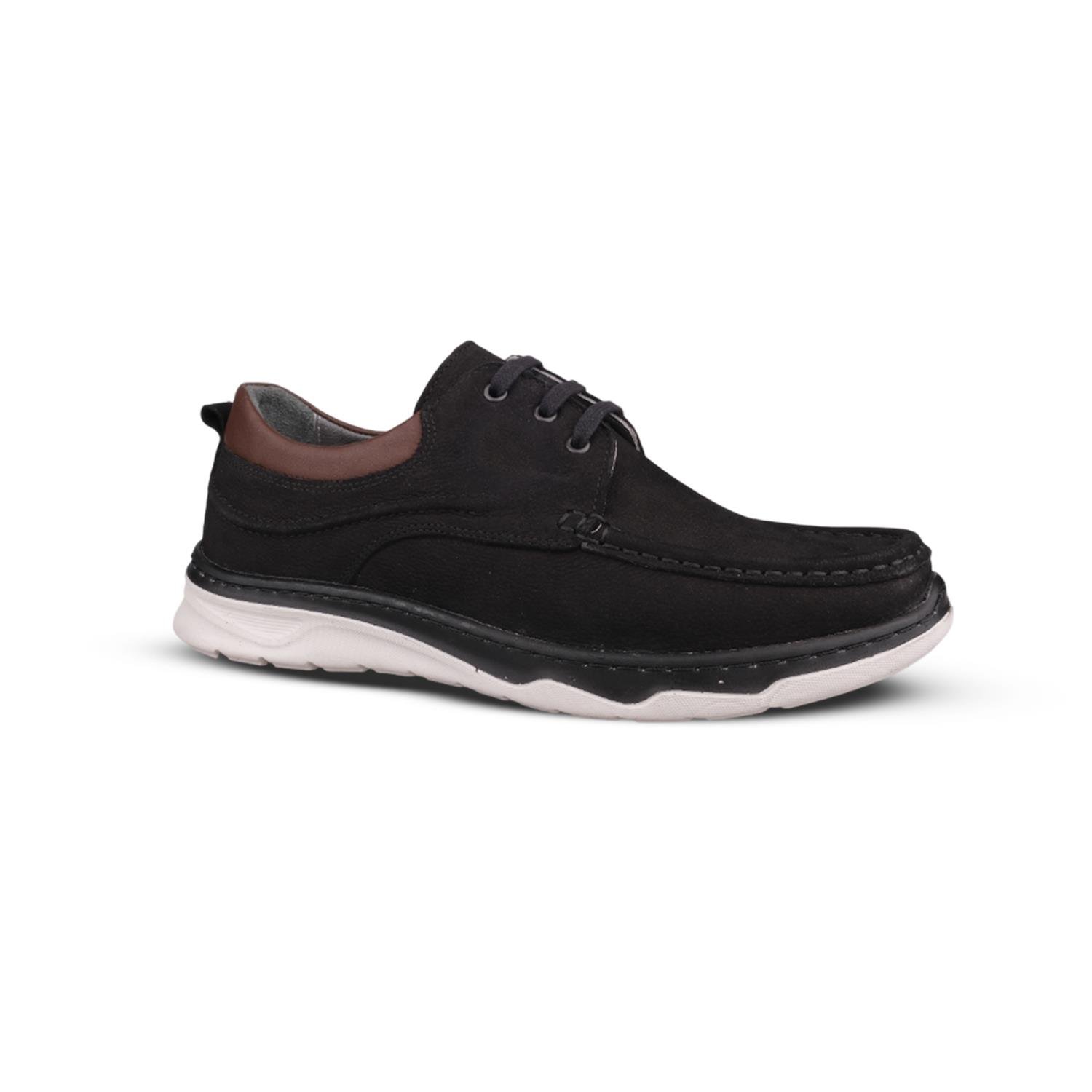 Günlük Ayakkabı - Siyah, Nubuk Deri