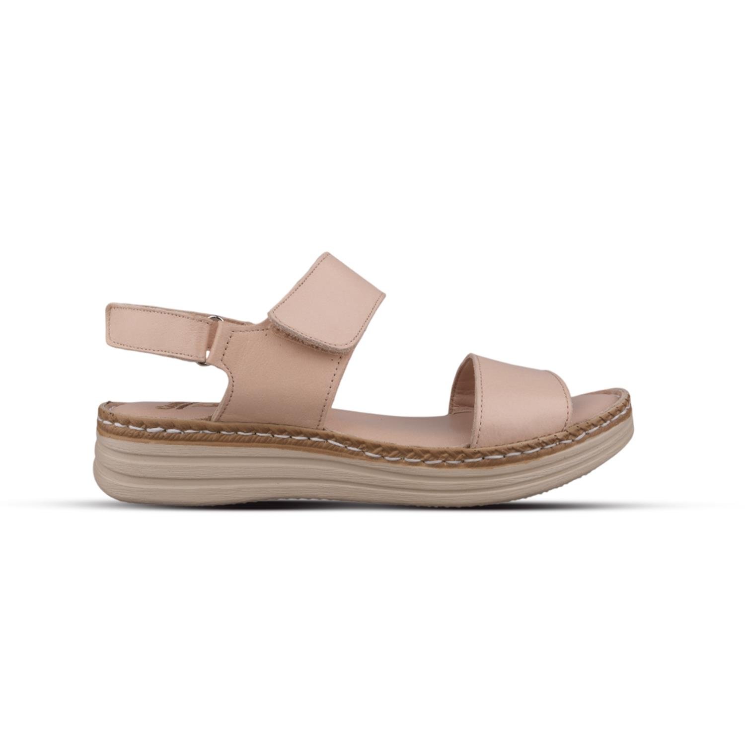 Günlük Sandalet - Bej, Deri