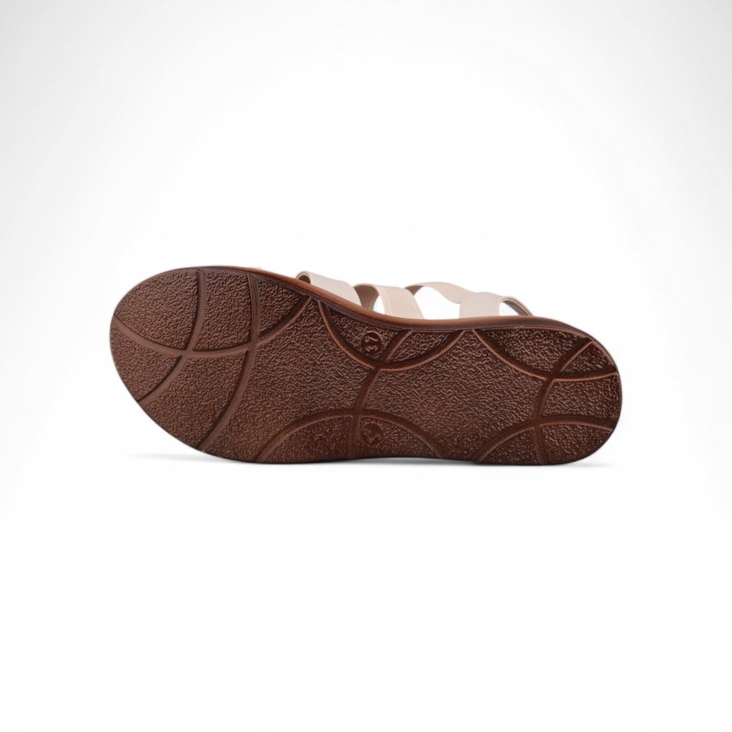 Günlük Sandalet - Bej, Deri