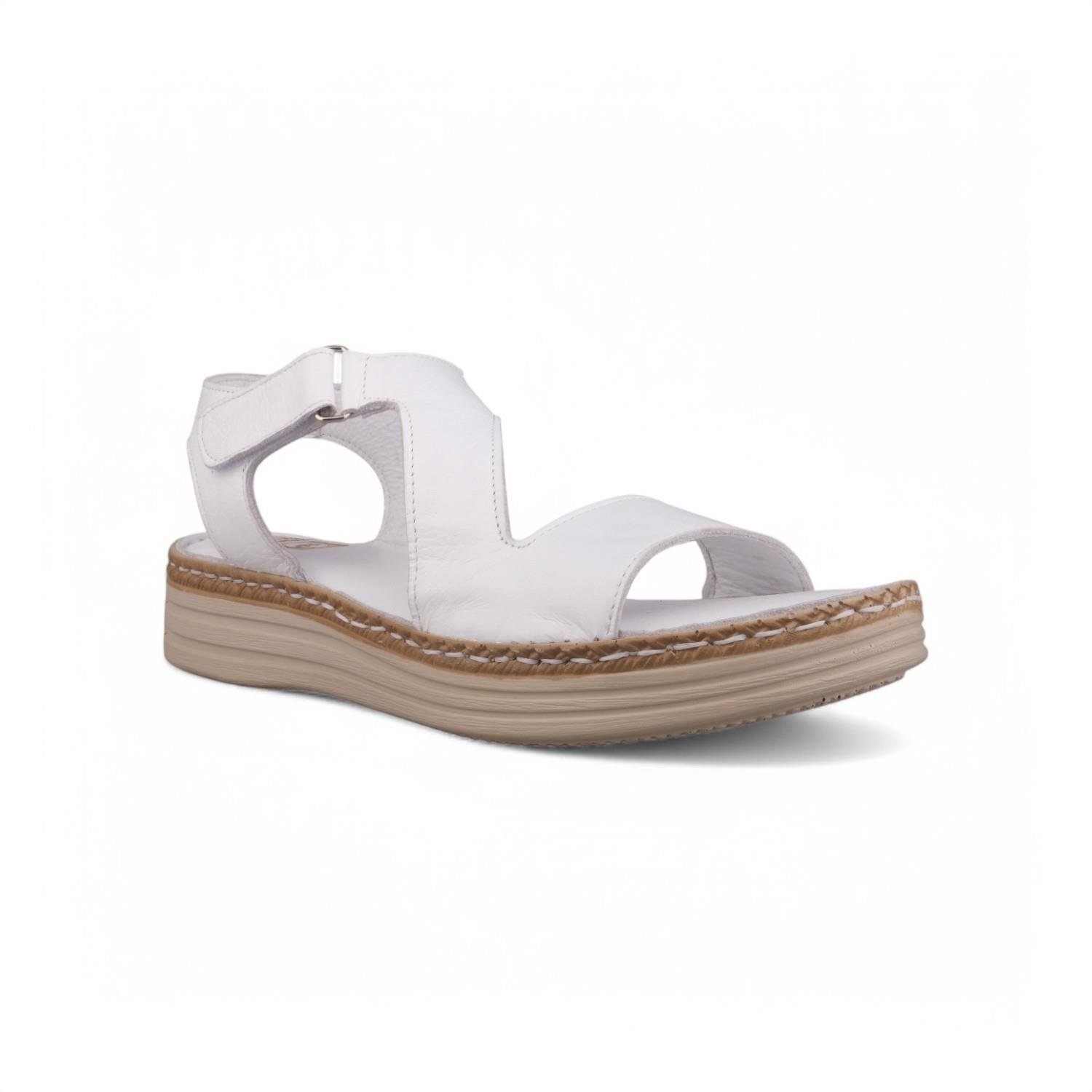 Günlük Sandalet - Beyaz, Deri