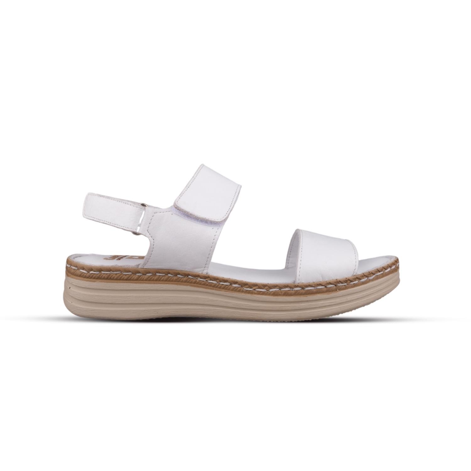 Günlük Sandalet - Beyaz, Deri
