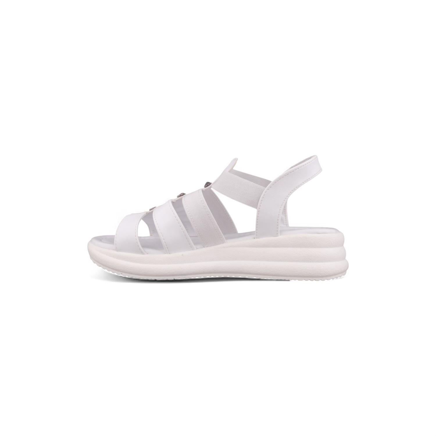 Günlük Sandalet - Beyaz, Deri