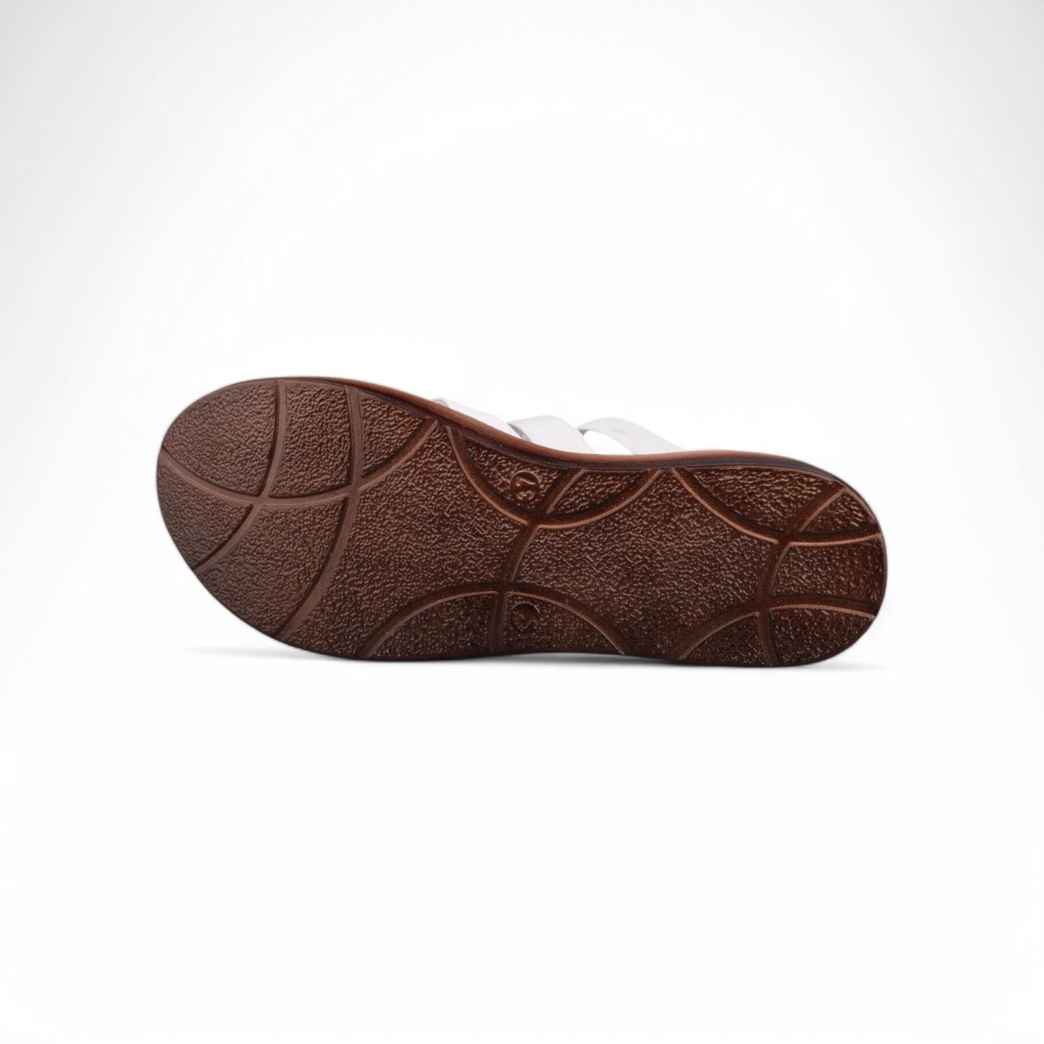 Günlük Sandalet - Beyaz, Deri