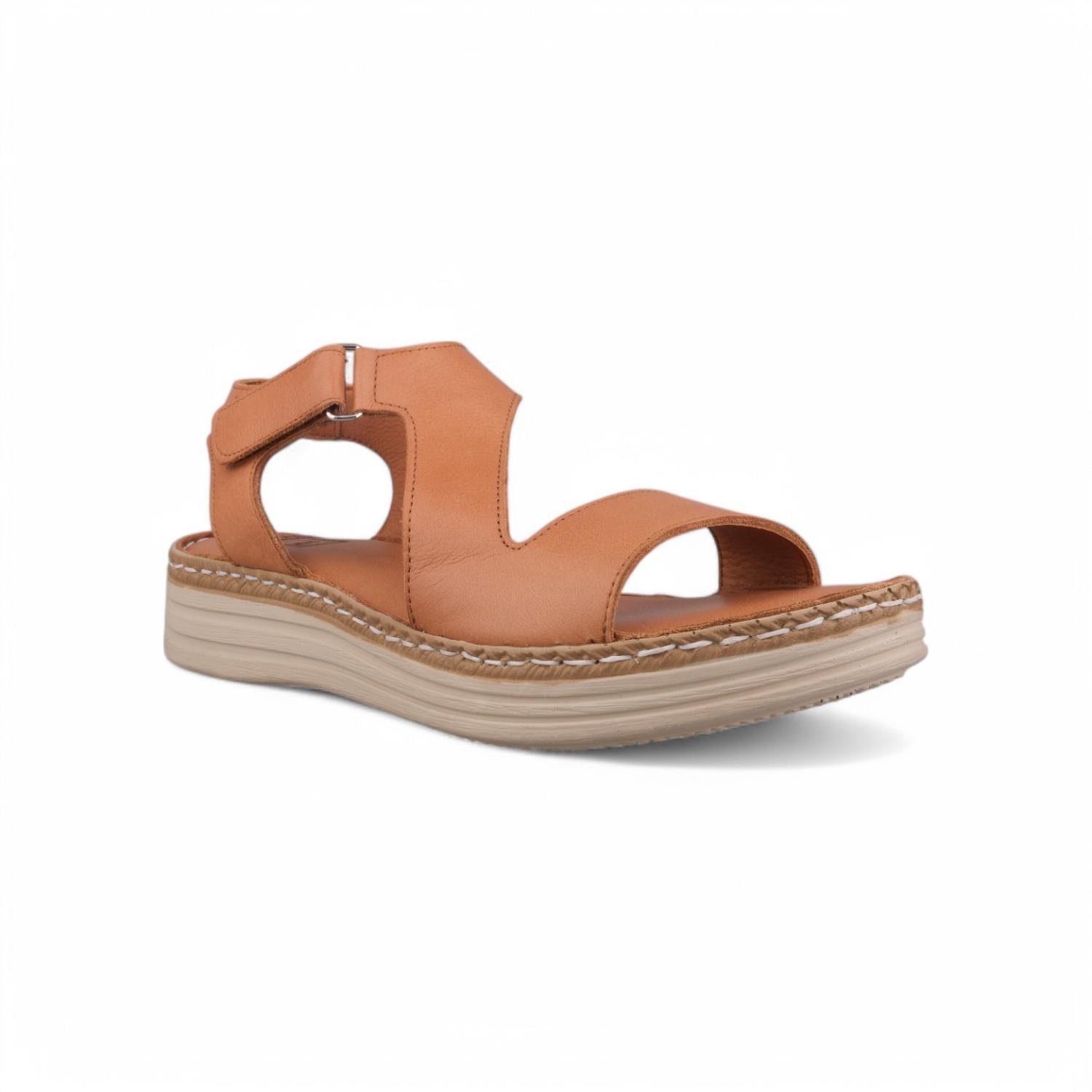 Günlük Sandalet - Taba, Deri