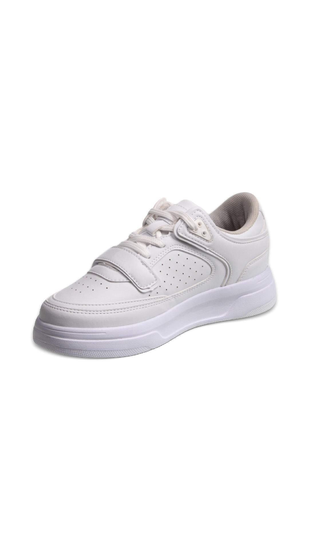 Kadın Bağcıklı / Velcro Beyaz Sneaker
