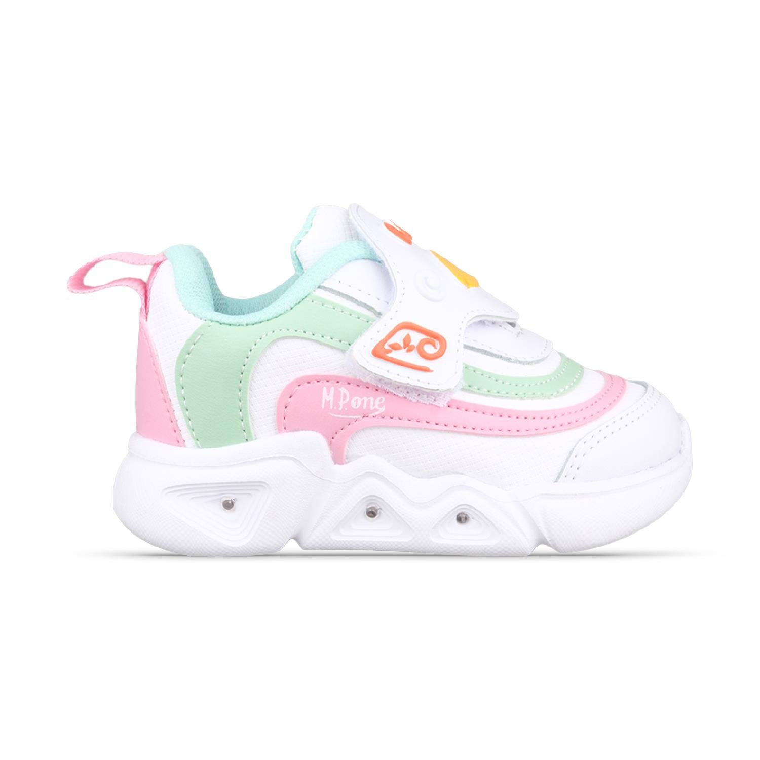 Kız Bebek Velcro Beyaz-Yeşil Sneaker