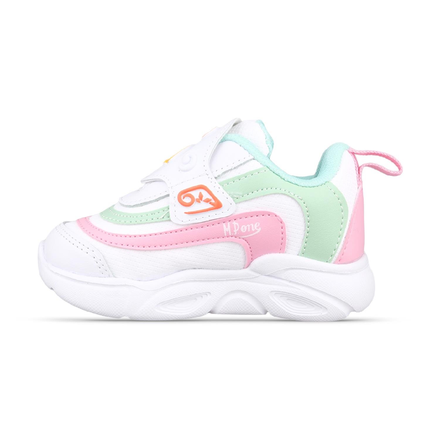 Kız Bebek Velcro Beyaz-Yeşil Sneaker
