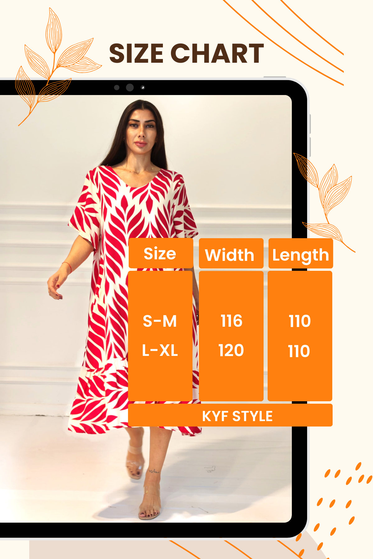 Fuşya Desenli V Yaka Cepli Etekleri Fırıfırlı Midi Elbise