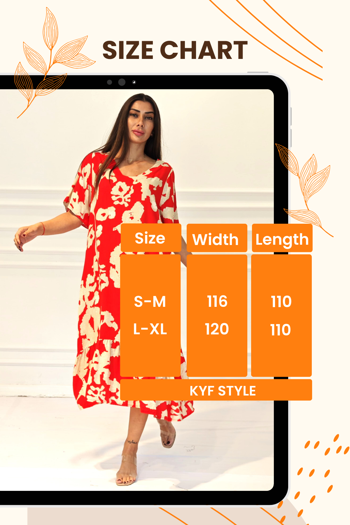 Kırmızı Çiçekli V Yaka Cepli Etekleri Fırıfırlı Midi Elbise