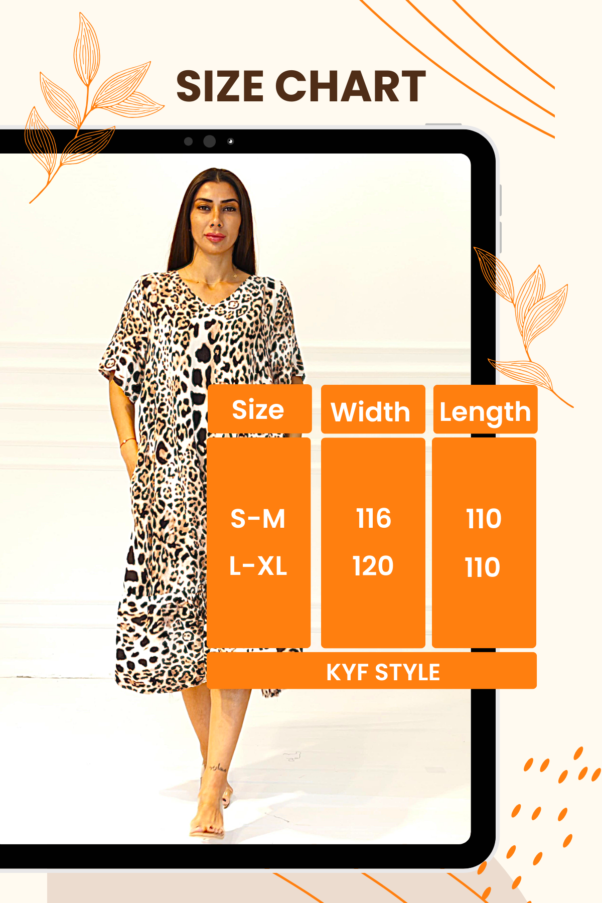 Leopar Desenli V Yaka Cepli Etekleri Fırıfırlı Midi Elbise