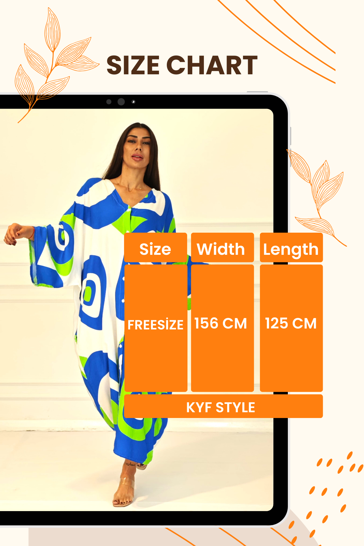 Yeşil Desenli Sırtı Göz Baskılı Cepli Oversize Uzun Gömlek Elbise