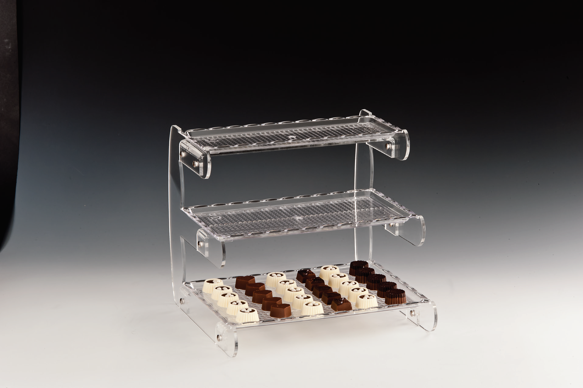 3 KATLI POLYCARBONAT ÇİK. TEPSİLİ,AKRİLİK TEŞHİR STANDI