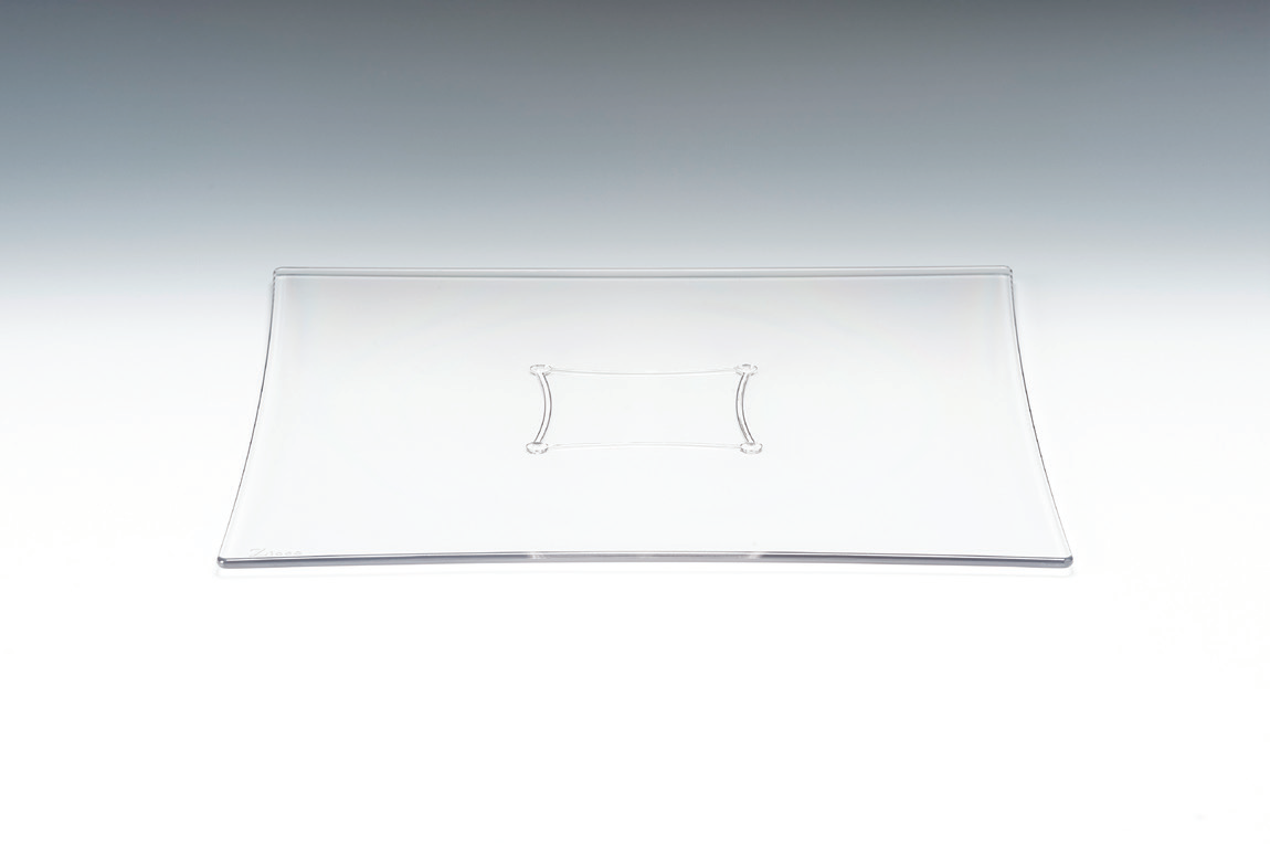30 CM POLYCARBONAT  KARE TEŞHİR TABAK ŞEFFAF
