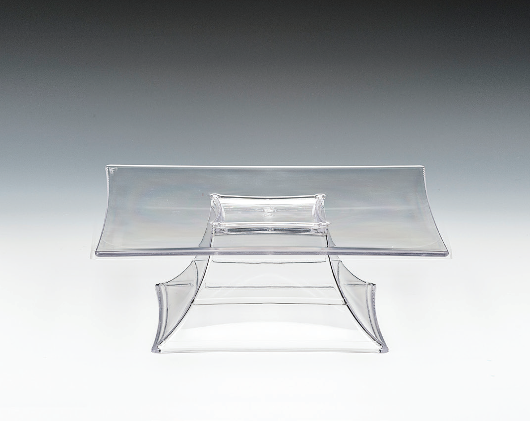 POLYCARBONAT 30 CM KARE AYAKLI TEŞHİR ŞEFFAF