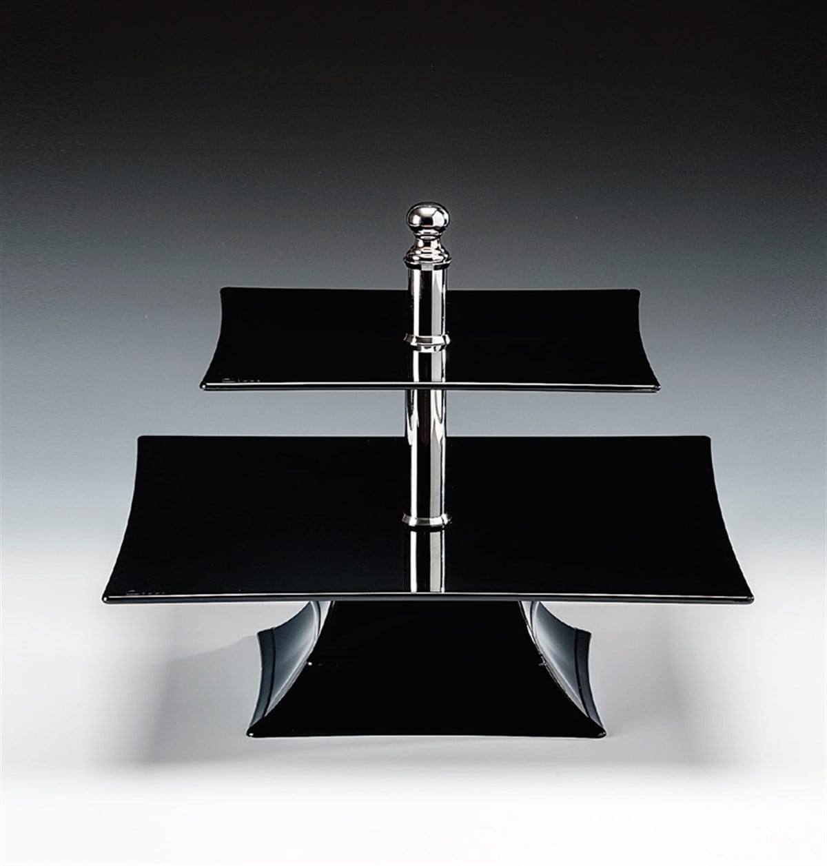 POLYCARBONAT TEPSİLİ 2 KATLI TEŞHİR STANDI(25-35 CM ) ŞEFFAF
